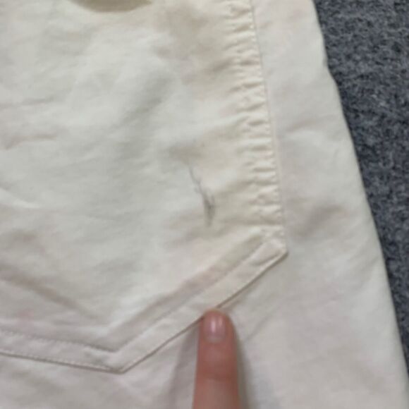 Golfino Shorts Mens 32 Ivory Mid Rise Golf Performance Chino Zip Fly Wicking - Picture 11 of 15